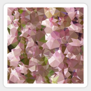 Lavender Rose Pink Abstract Low Polygon Background Sticker